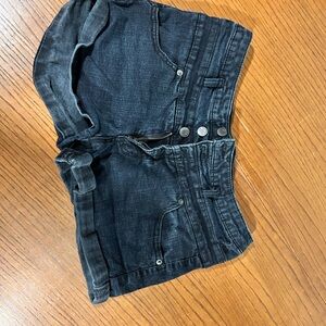 Classic Black Denim Women's Jean Shorts